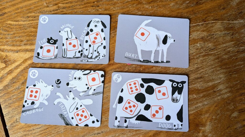 Some of the dog cards from Spots