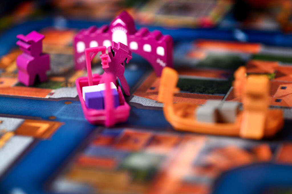 a gondolier with cubes