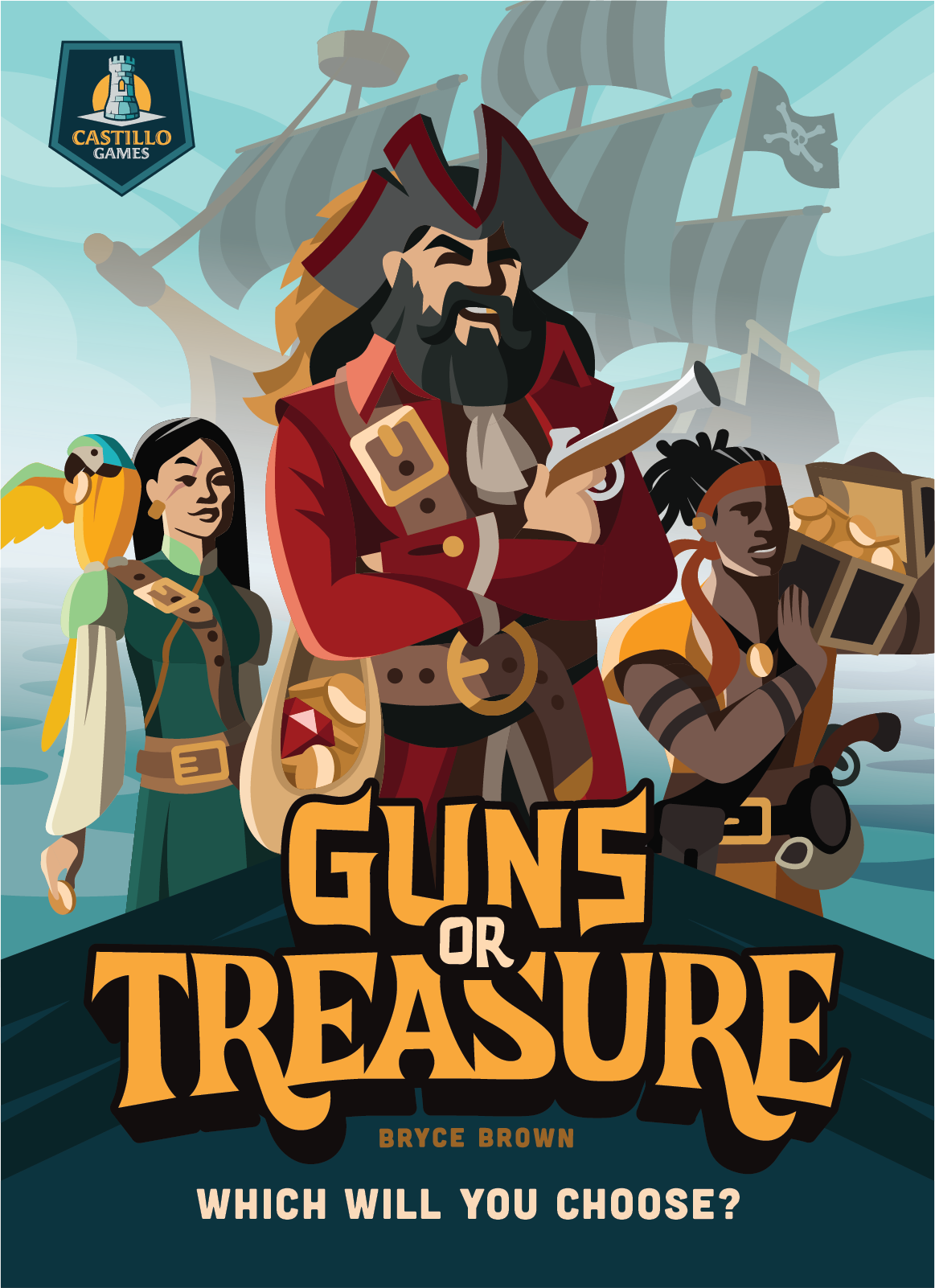 guns or treasure box art