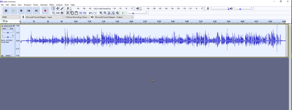 Audacity screenshot